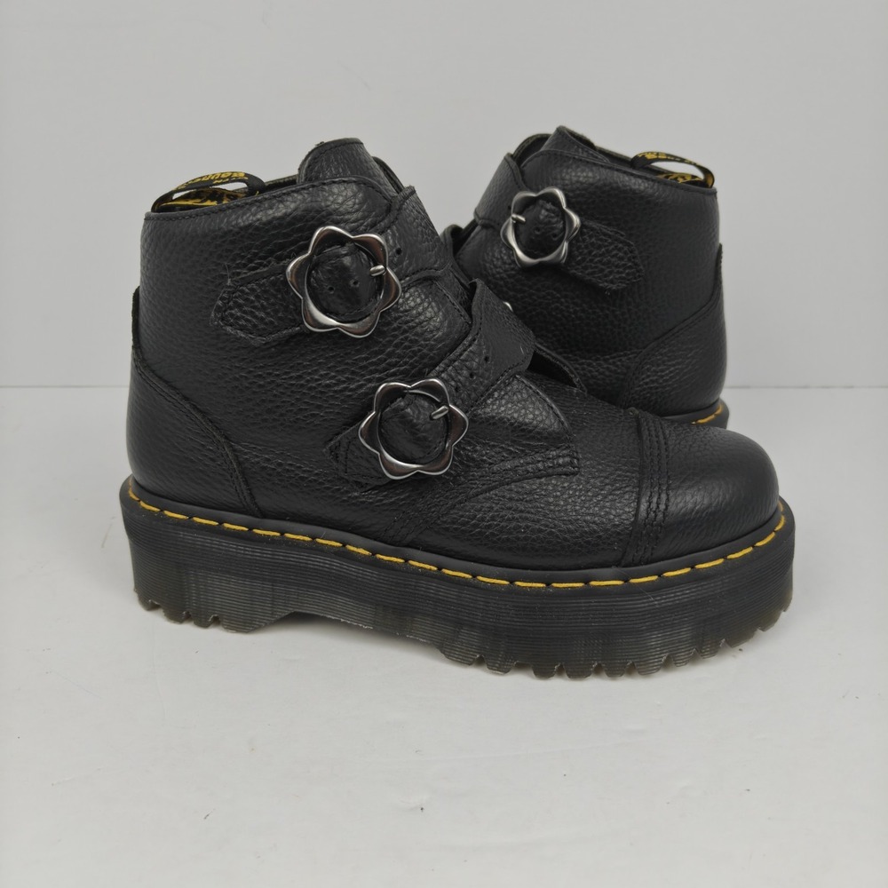 Dr. Martens Devon Flower Platform Chukka Size 9 Women's Double Buckle Doc Marten